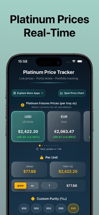 Platinum Price Tracker Screenshot 2 of 6