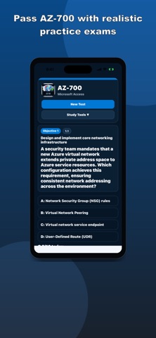 AZ-700 Practice Test Screenshot 1 of 8
