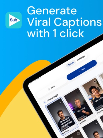 Viral Captions by Subclip iPad screenshot