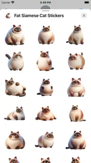 fat siamese cat stickers iphone screenshot 1