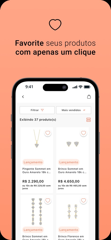 Vivara - La vista de listado exhibe imágenes nítidas de cada joya y una etiqueta de 'Lanzamiento' para identificar novedades.