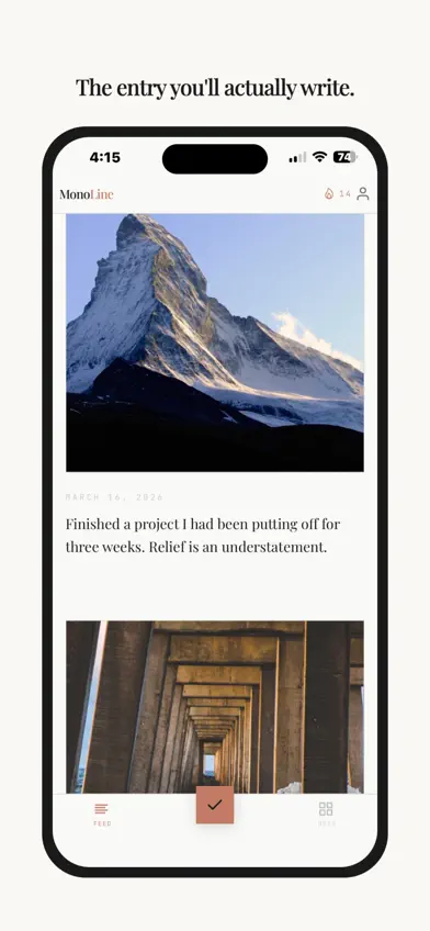 MonoLine: Daily Journal screenshot 1