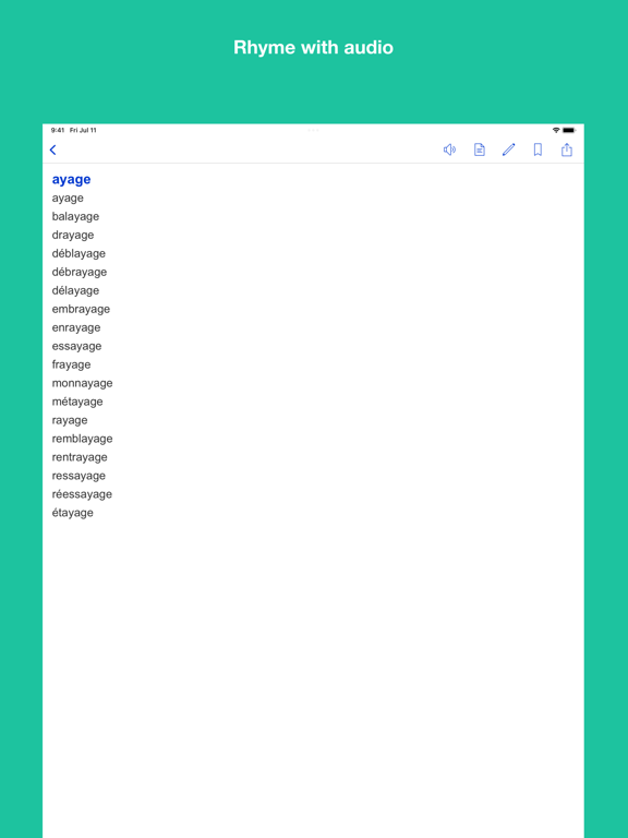Screenshot #5 pour Dictionnaire des rimes