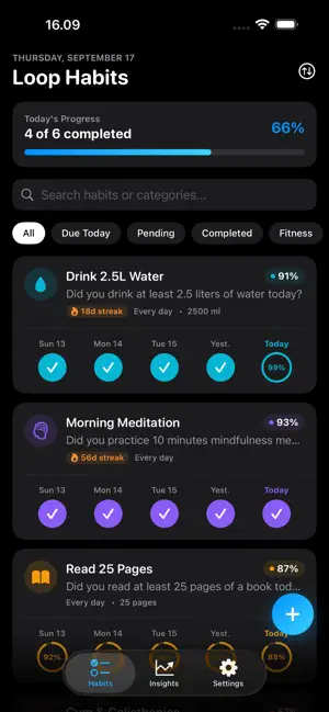 Loop Habits Tracker screenshot 1