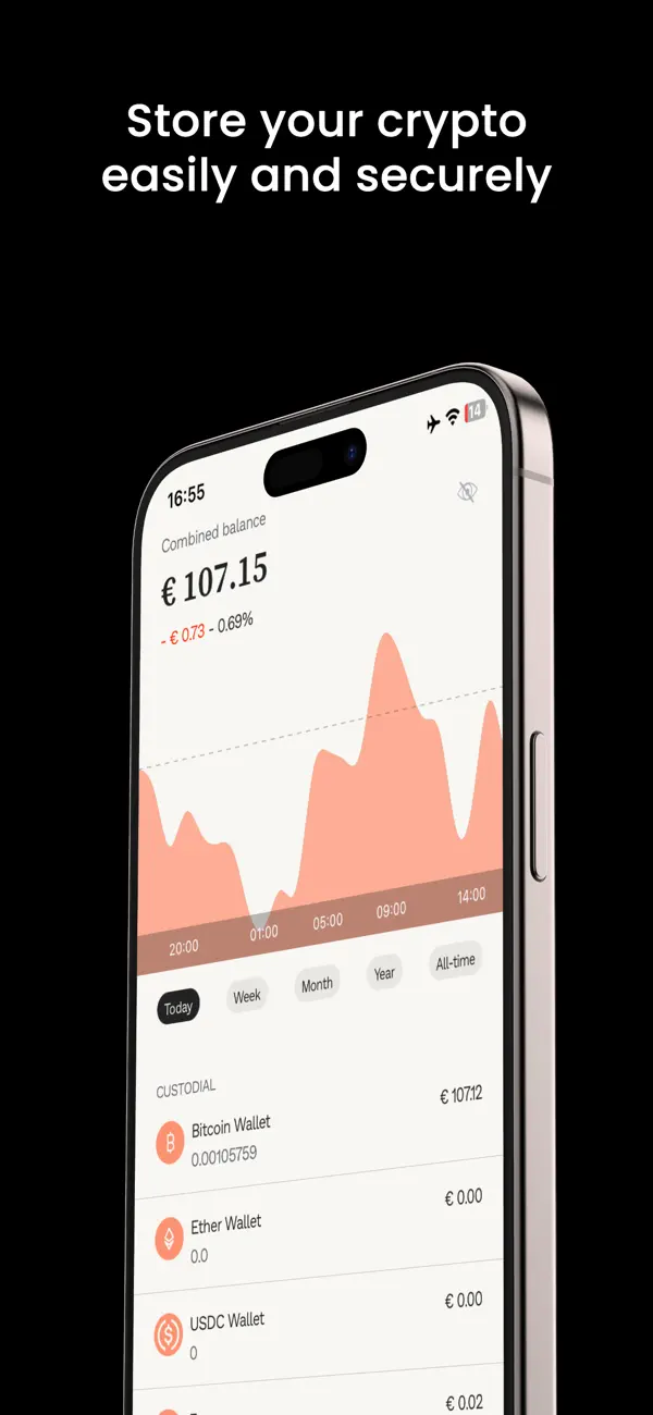 Screenshot #1 pour Bitwala - Buy Bitcoin & Ether