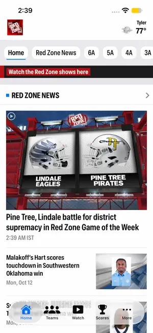 KLTV and KTRE Red Zone screenshot 2