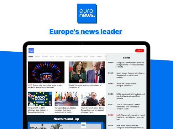 Euronews: World news & live TV iPad screenshot 1
