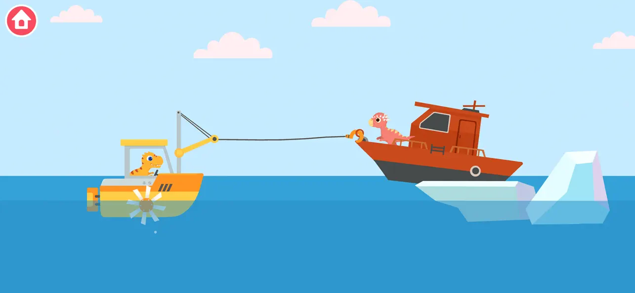 Screenshot #1 pour Patrouille Dinos Bateaux Jeux