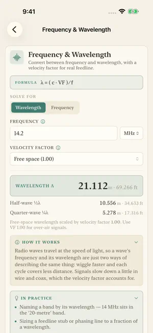 Field Kit: Ham Radio Calc screenshot 1