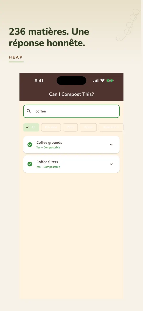 Screenshot #1 pour Heap : Compost facile