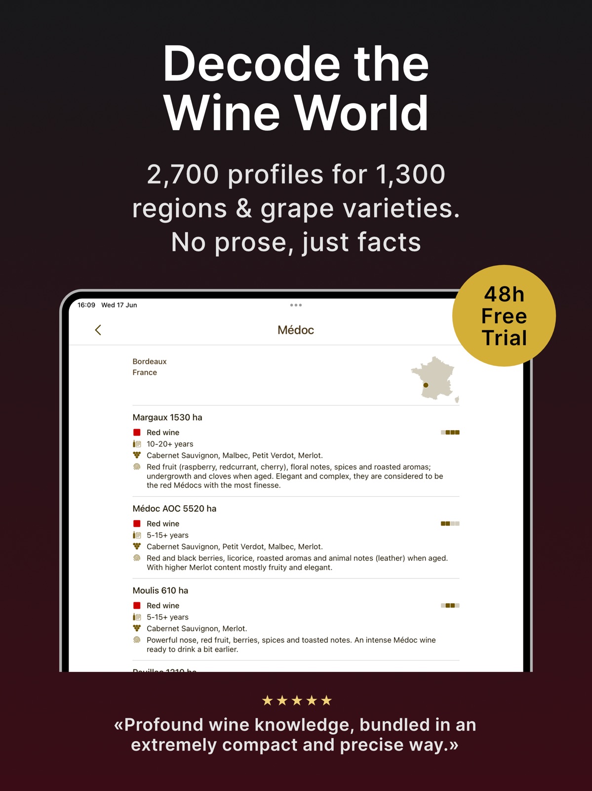 Wine Profiles & Vine Varieties ipad screenshot 1