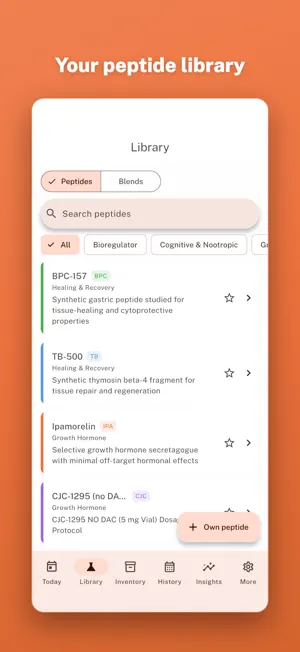myPeptides screenshot 2