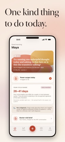 Vela: Perimenopause Tracker iPhone screenshot