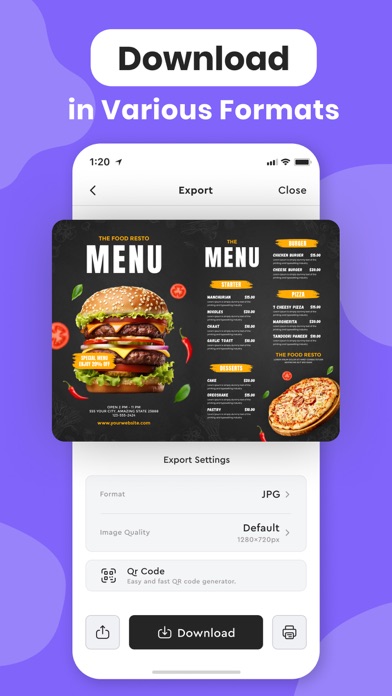 Menu Maker - Design,Templates Screenshot
