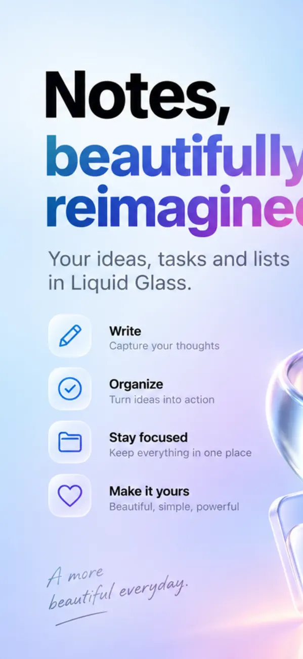 Glass Notes: Notes & Lists screenshot