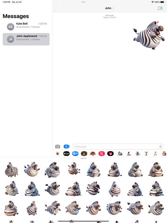 Screenshot #4 pour Fat Zebra Stickers