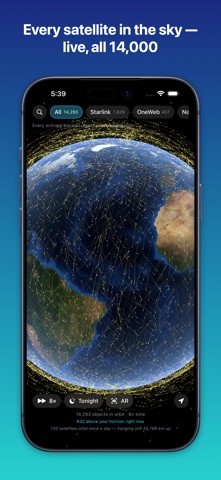 Satellite Tracker: Live Orbits iPhone screenshot
