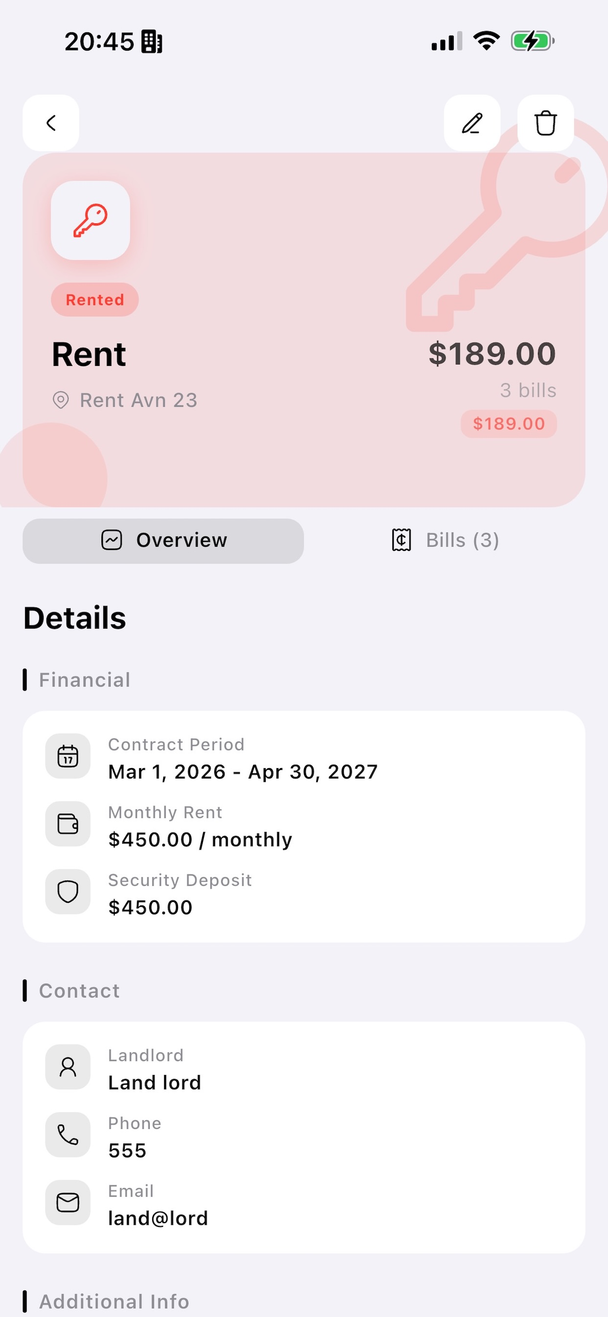 Livon: Personal Bills screenshot 4