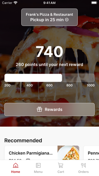 Frank's Pizza & Italian iPhone screenshot 1 - Food & Drink app