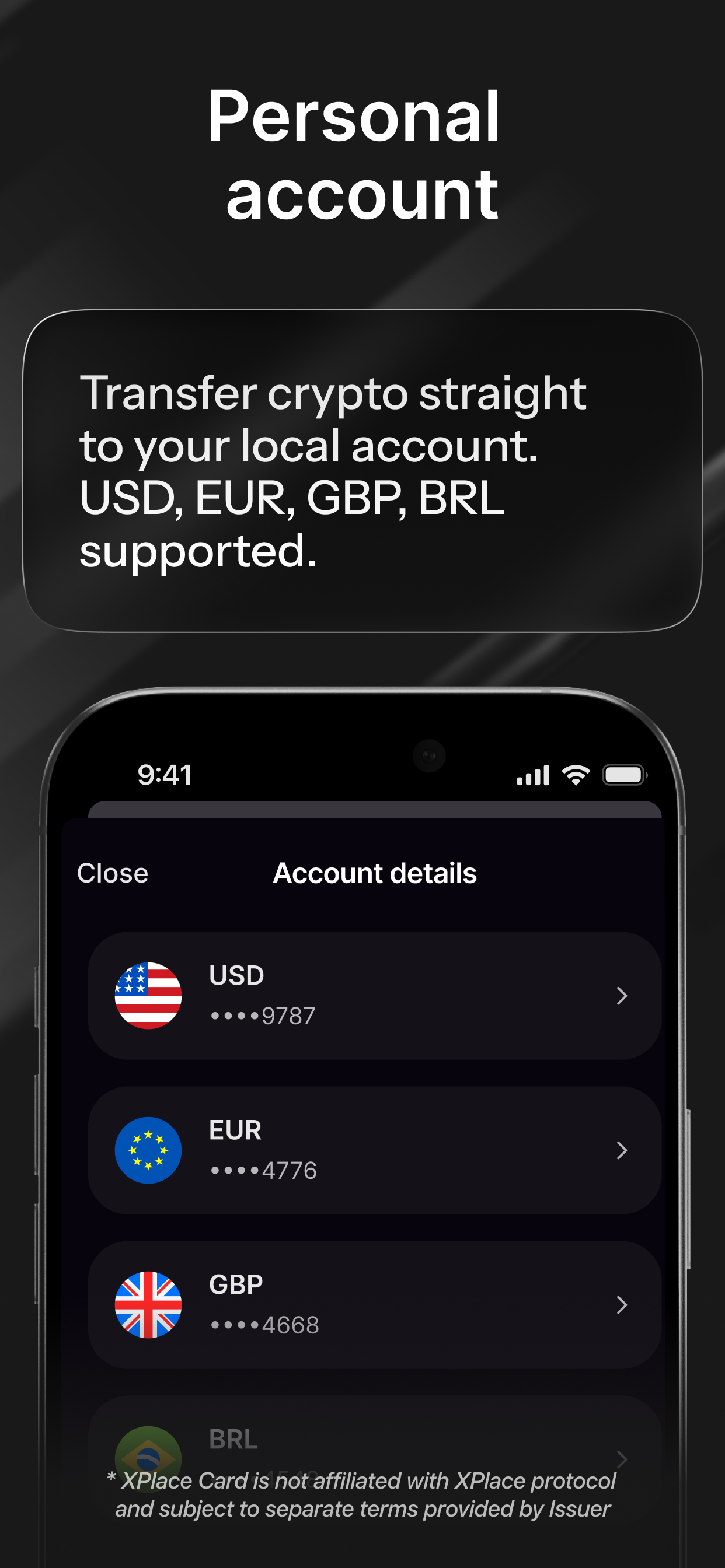 XPlace: Crypto Credit Card screenshot 5