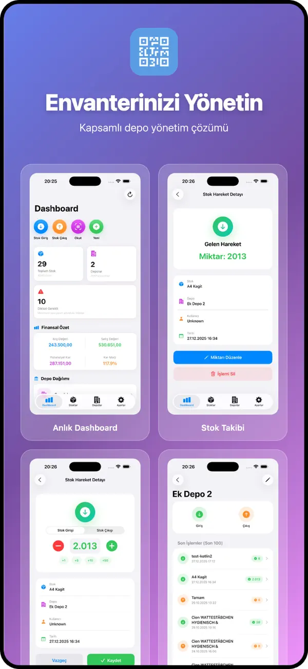 Screenshot #1 pour eltrm – Stok ve Envanter