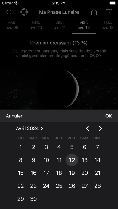 Screenshot #3 pour My Moon Phase Pro - Alerts