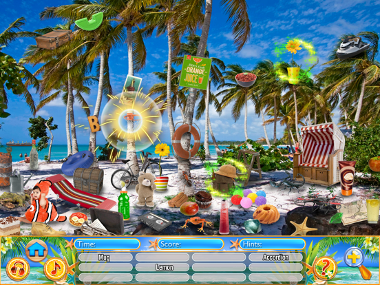 Hidden Objects Summer Beach iPad screenshot 7 - Games app