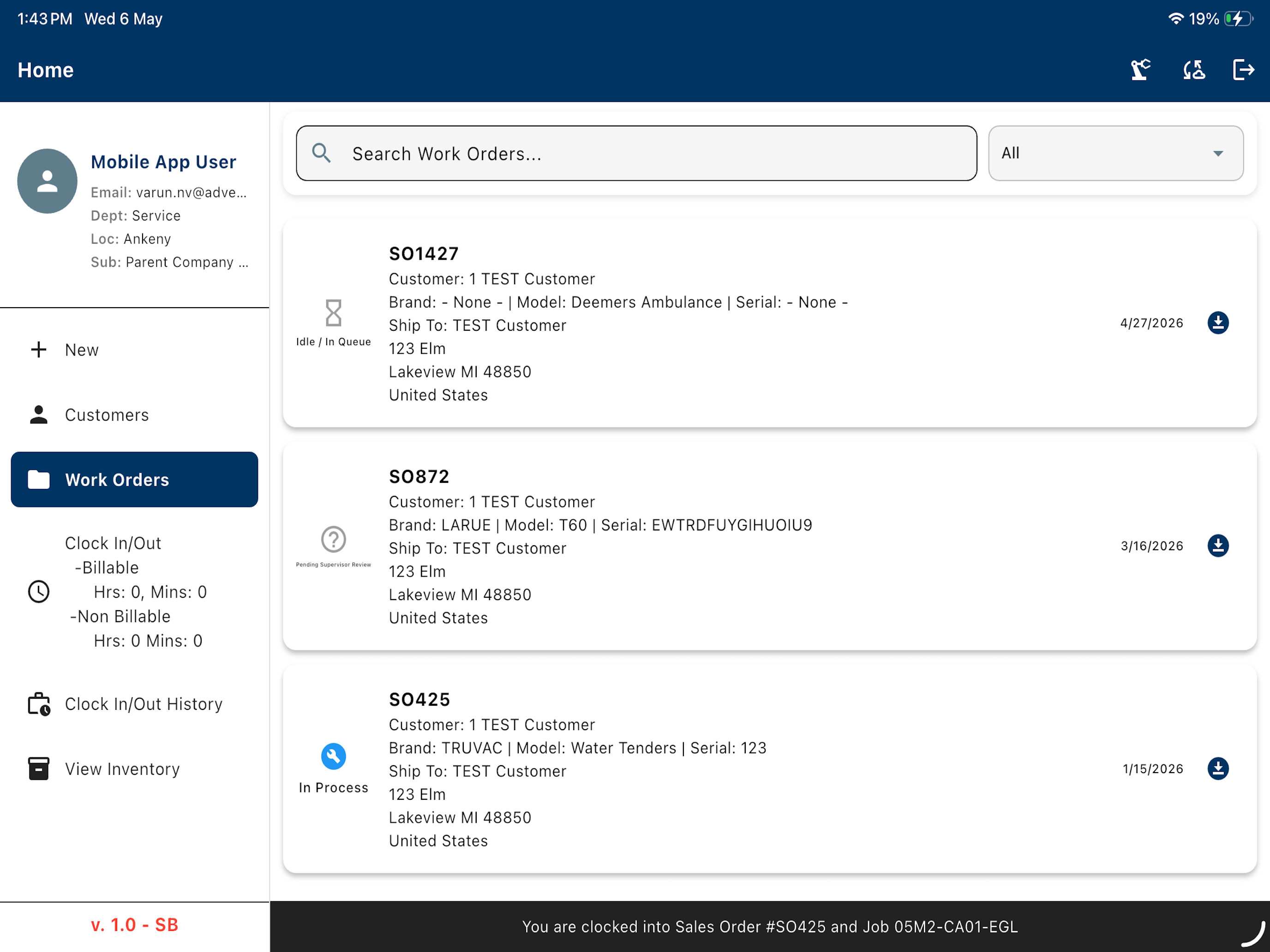 MacQueen Service App