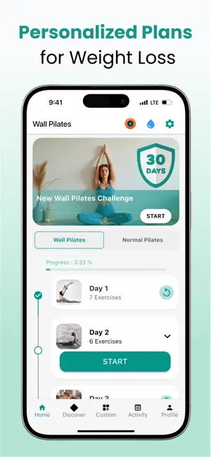 Wall Pilates Challenge & Fit screenshot 3