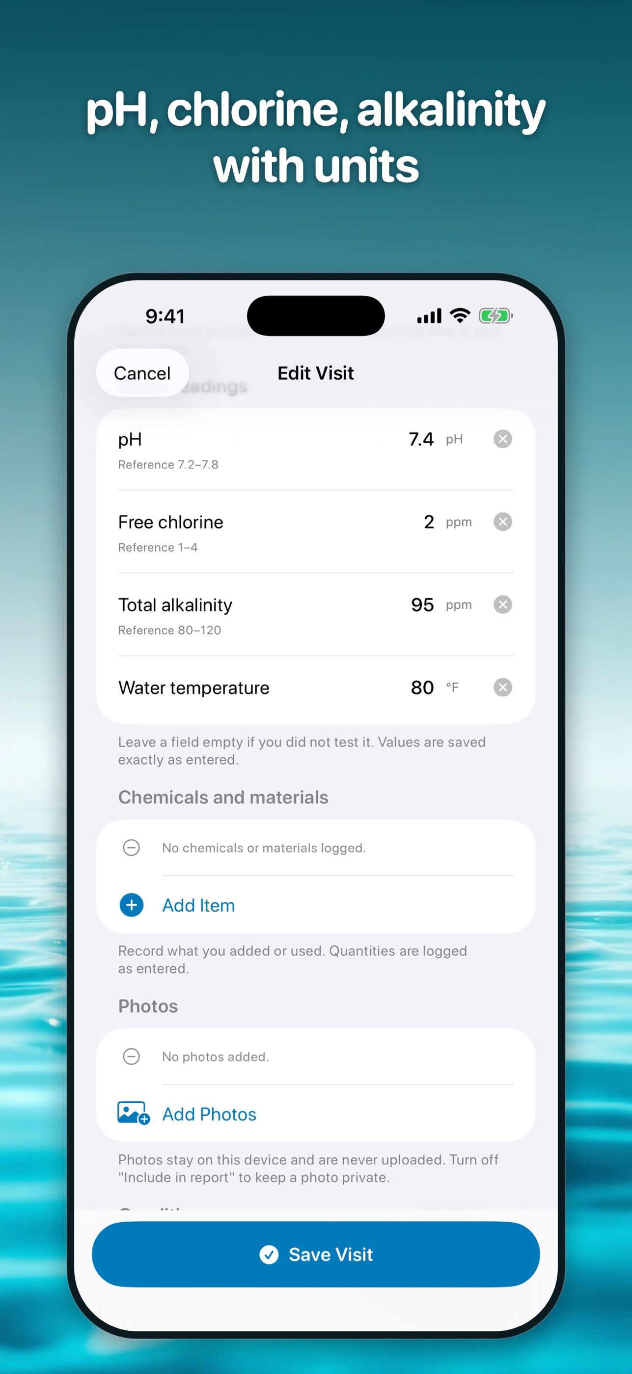 Screenshot 4 of Pool Service Logbook Pro