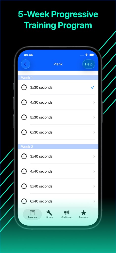 Plank Challenge 4 minutes - Health & Fitness App | MWM
