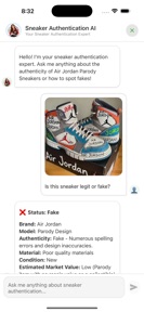 Sneaker Legit Check AI Scanner screenshot