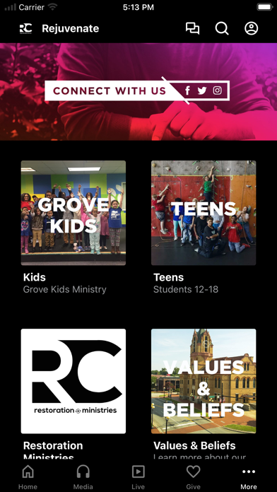 Rejuvenate Church App Screenshot