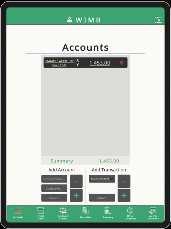 Screenshot #4 pour WIMB - Personal Finance App
