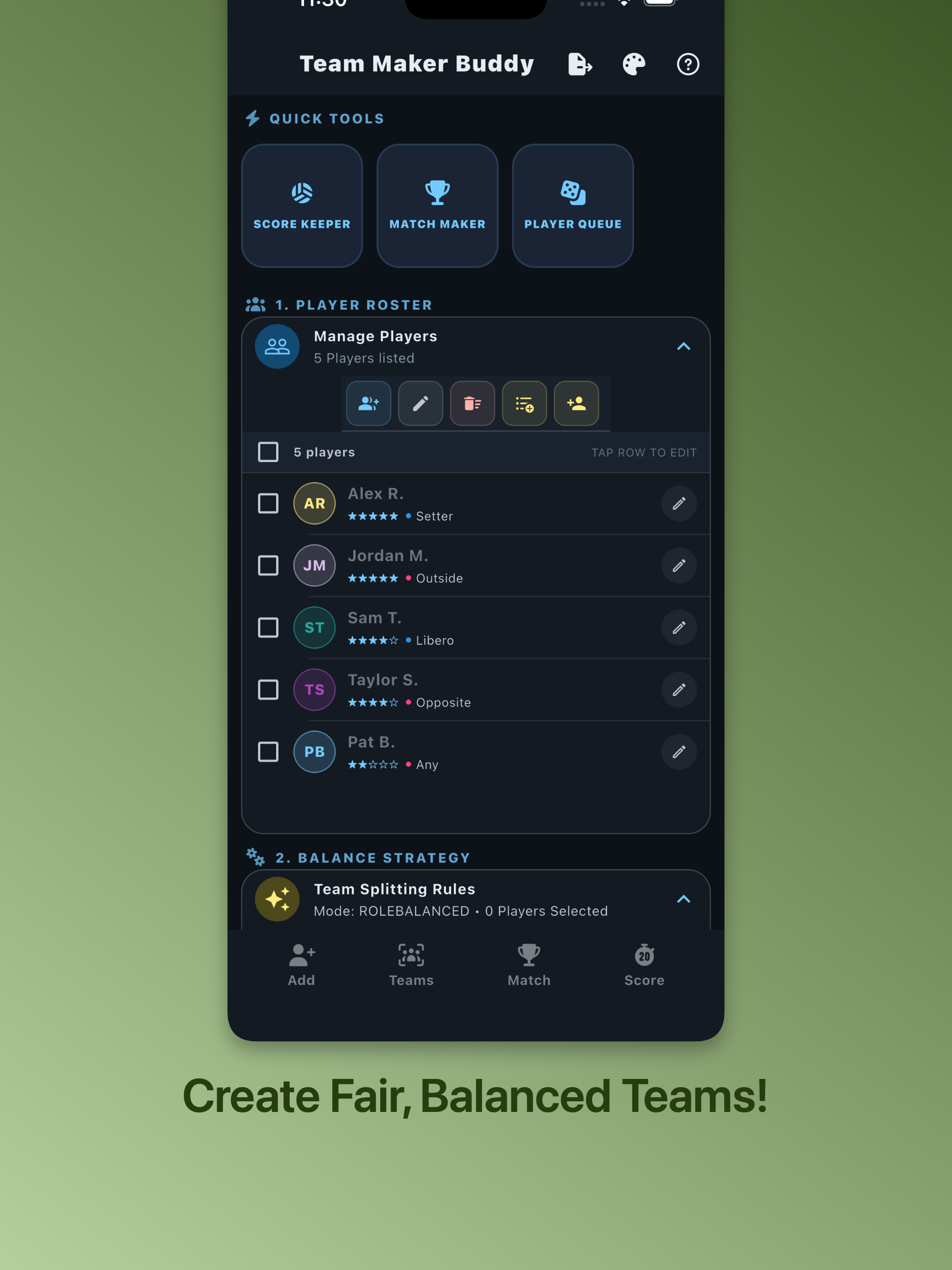 Captain's Team Maker screenshot 12