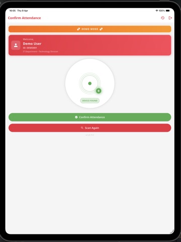 BCEL Time & Attendance iPad screenshot