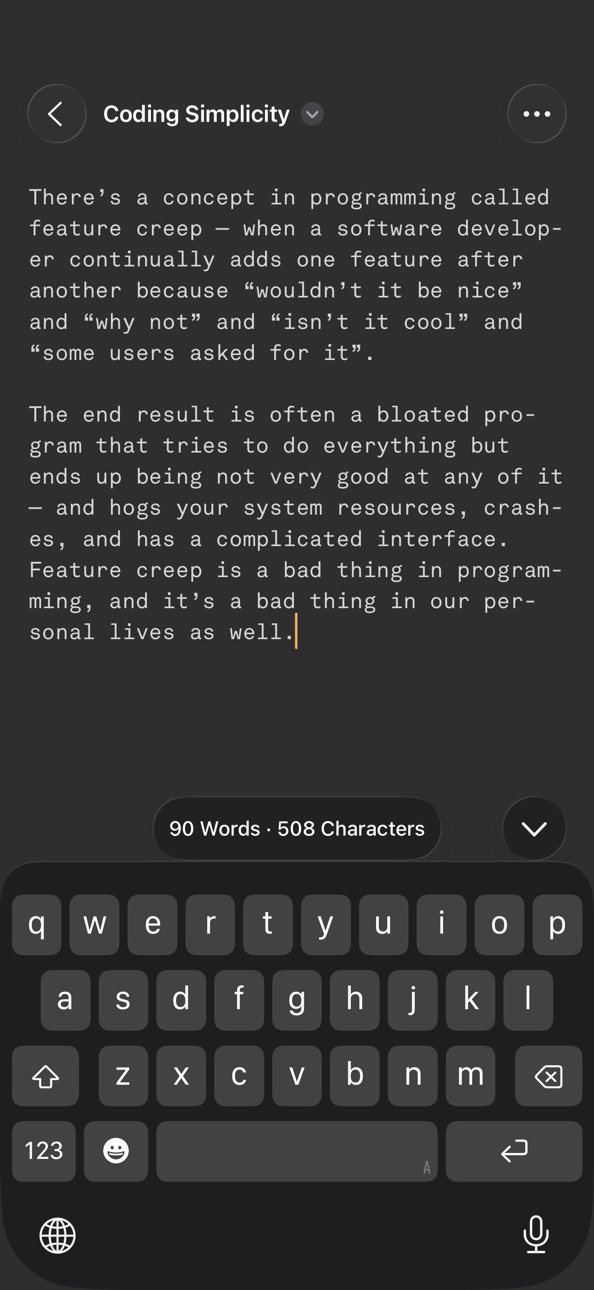 iPhone screenshot
