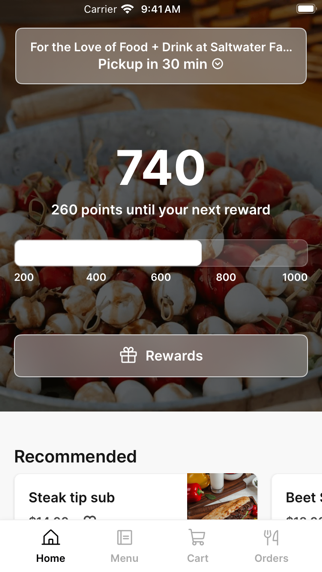For the Love of Food + Drink app screenshot