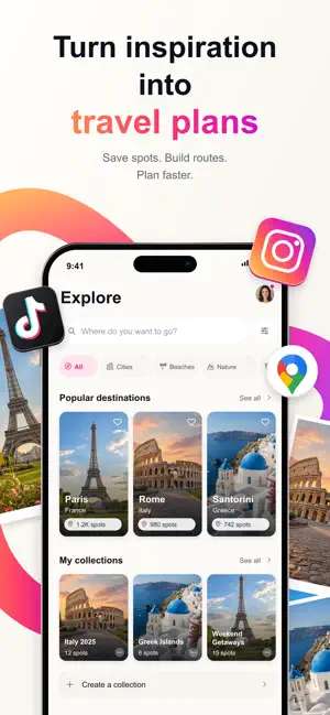 Pictoura: Travel Map & Planner screenshot 1