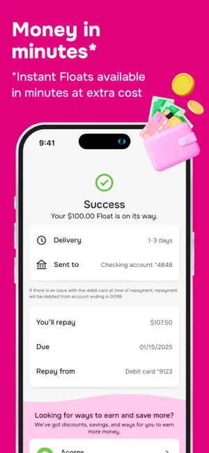 FloatMe: Fast Cash Advance App screenshot 3
