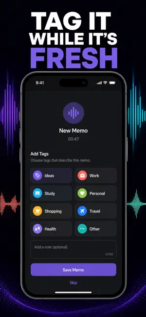 Voice Recorder: Tag Memos screenshot 2