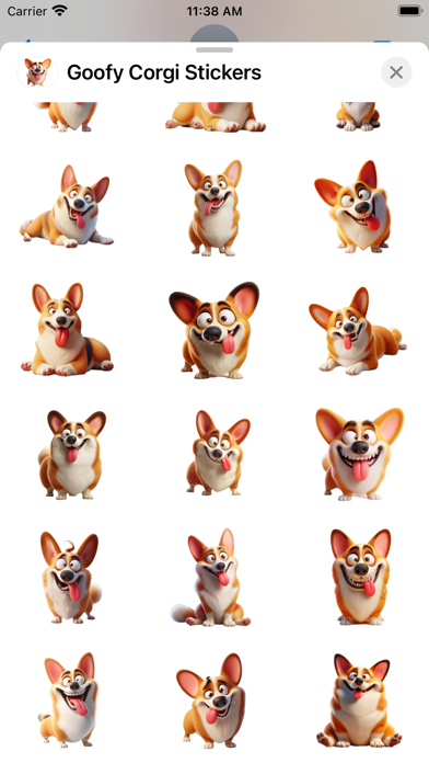 Screenshot 3 of Goofy Corgi Stickers App