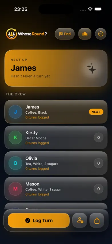 WhoseRound? screenshot 1