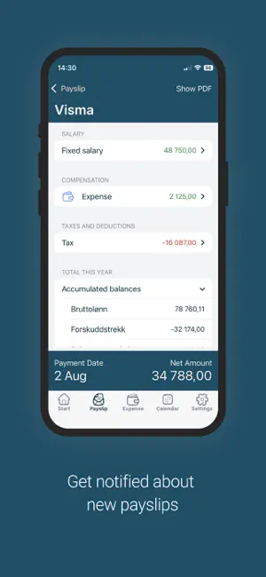 Visma Employee iPhone screenshot 3