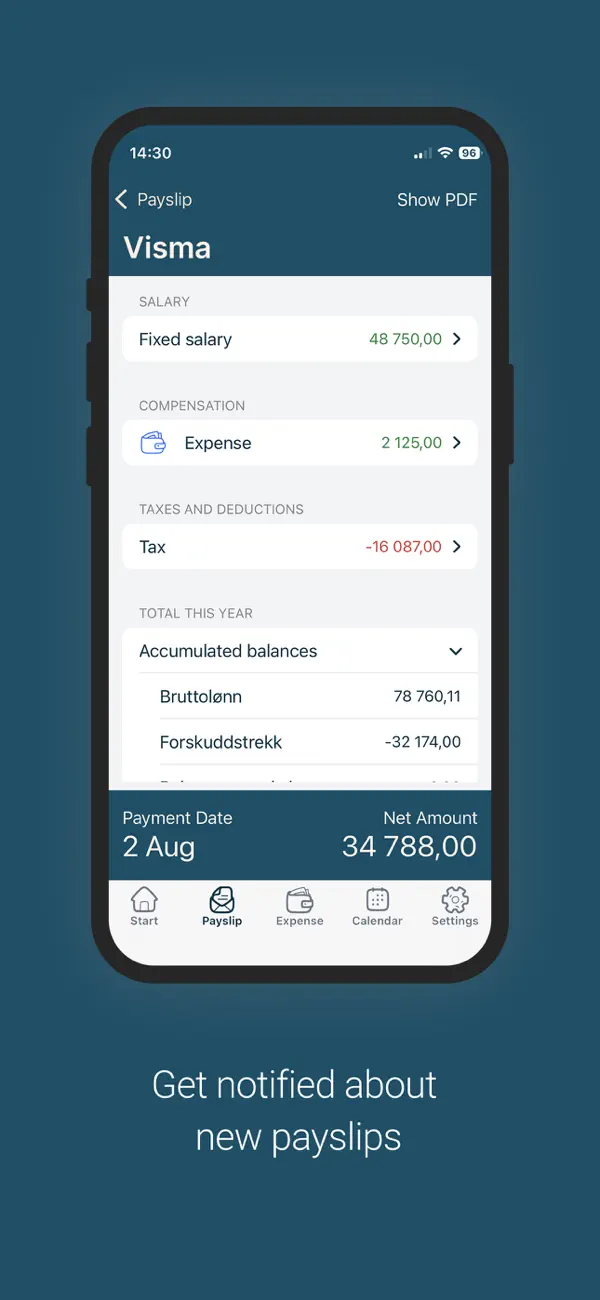 Screenshot #3 pour Visma Employee
