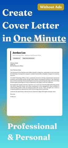 AI Cover Letter Builder iPhone screenshot