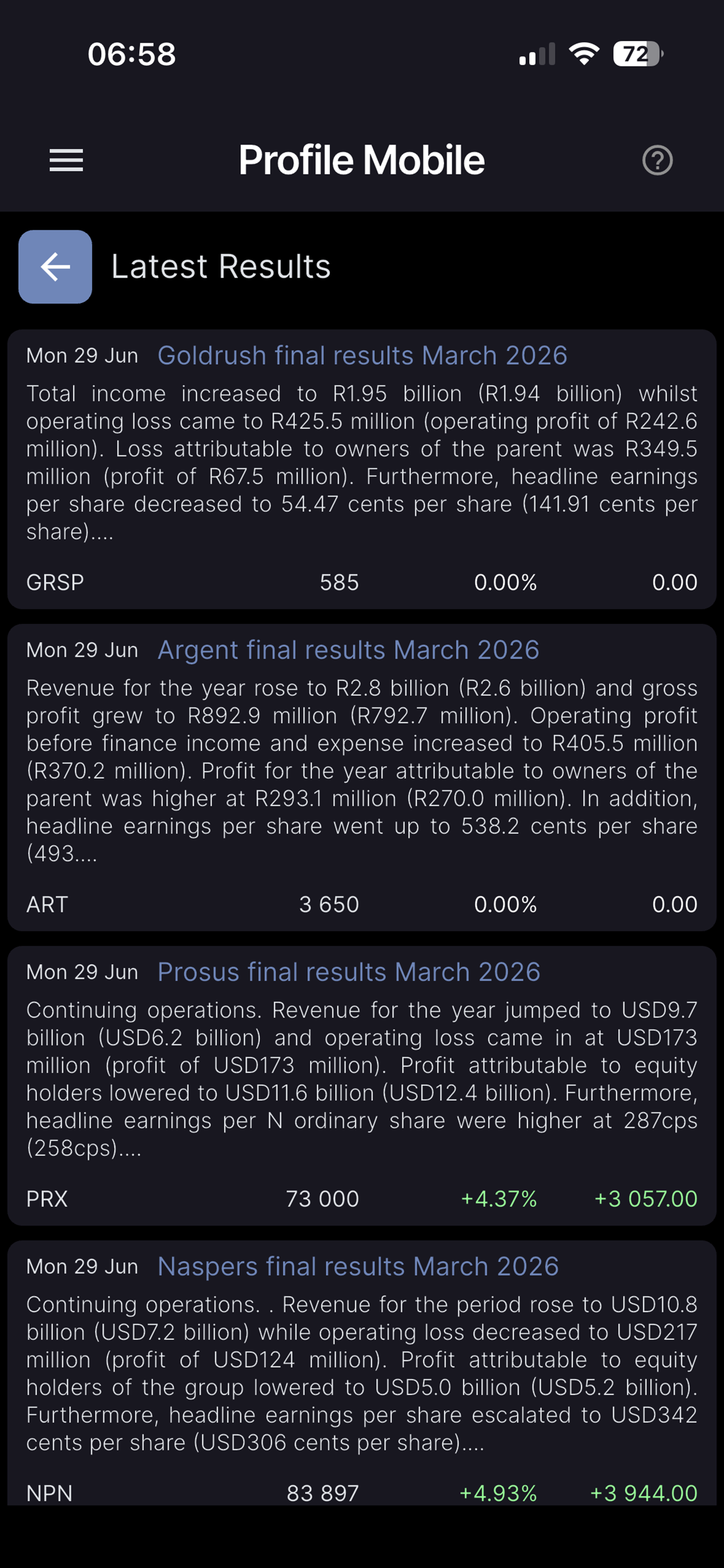 Profile Mobile screenshot 5