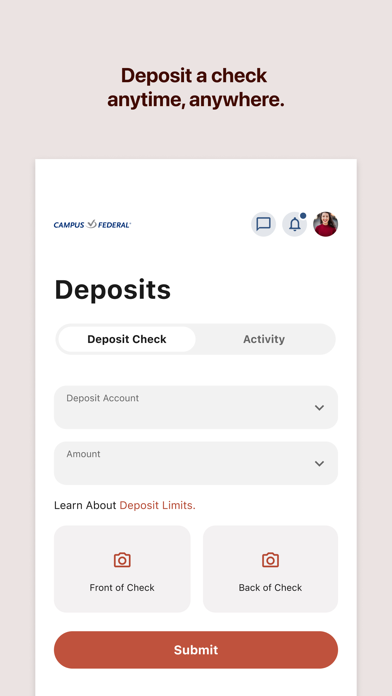 Campus Federal Credit Union Screenshot