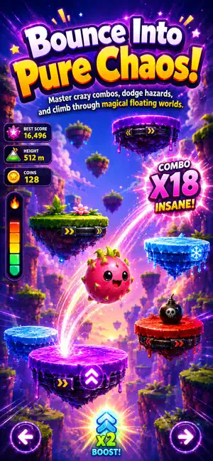 Pitaya Bounce Arcade screenshot 2