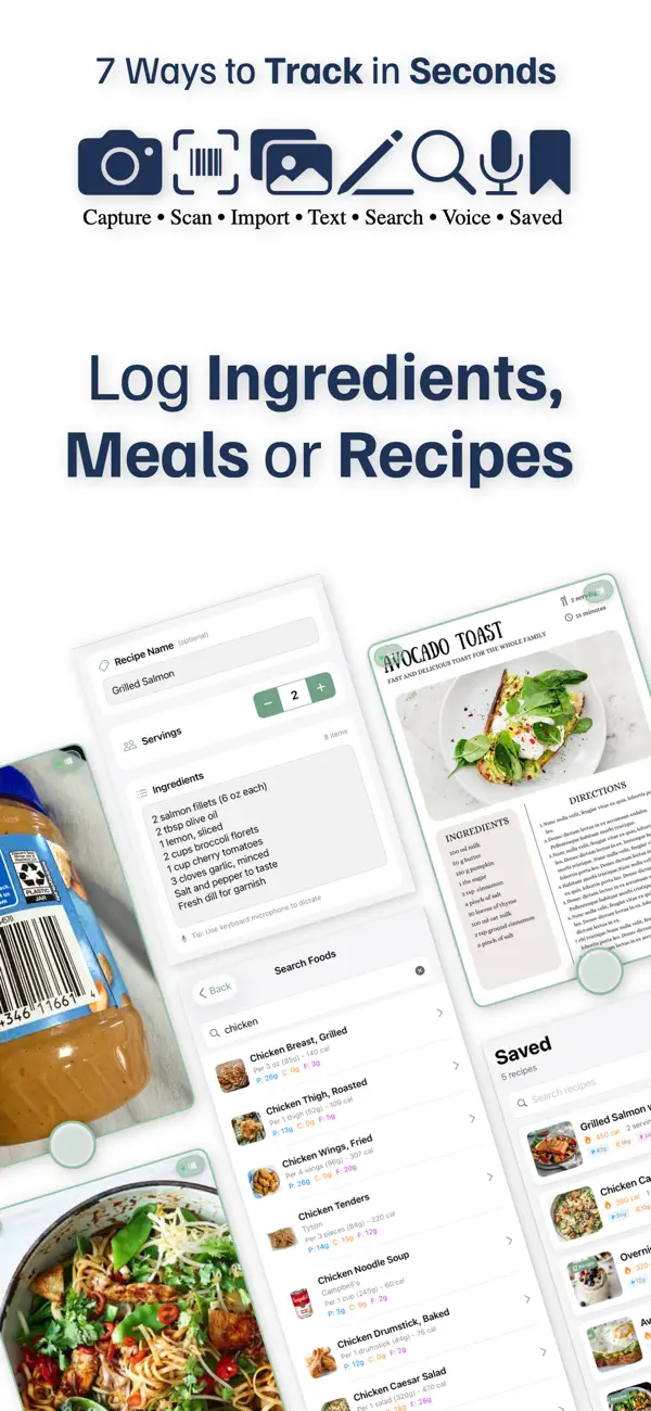 Screenshot #1 pour InaSnap! - Recipe Nutrition